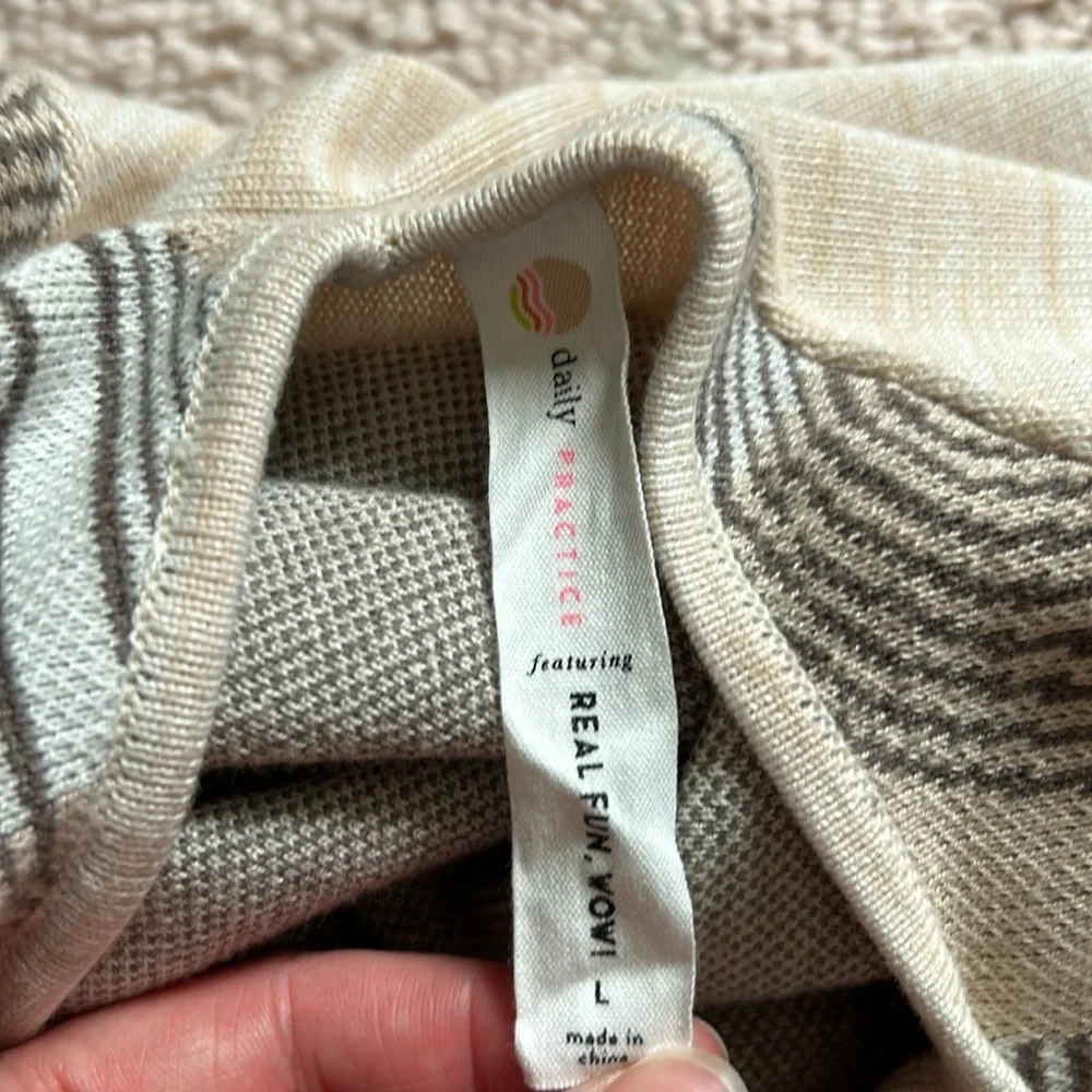 Anthropologie Daily Practice Knit Sweater Dolman Sleeves Neutral Size Large - Picture 3 of 11